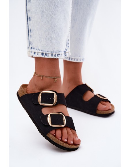 Women's Cork Sole Sandals With Straps Lee Cooper LCW-26-35-4455L Black