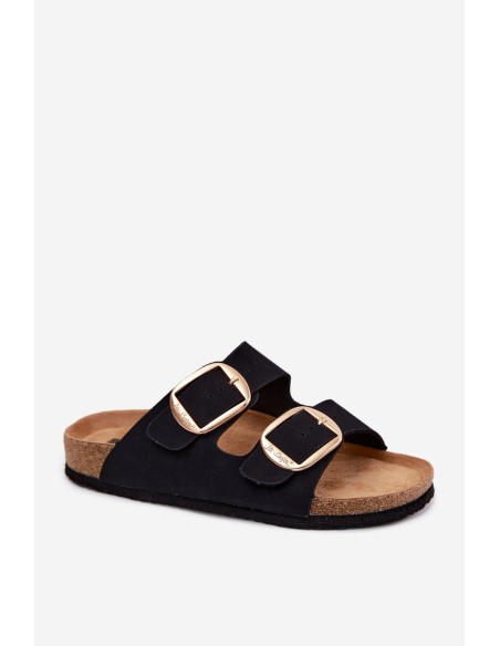 Women's Cork Sole Sandals With Straps Lee Cooper LCW-26-35-4455L Black