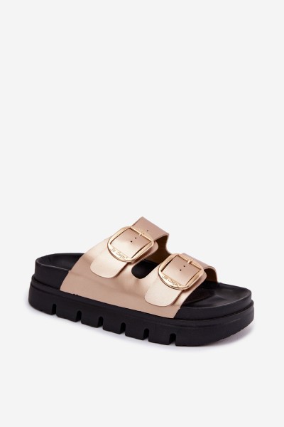 Women's Platform Sandals with Buckles Lee Cooper LCW-26-35-4462L Gold 2