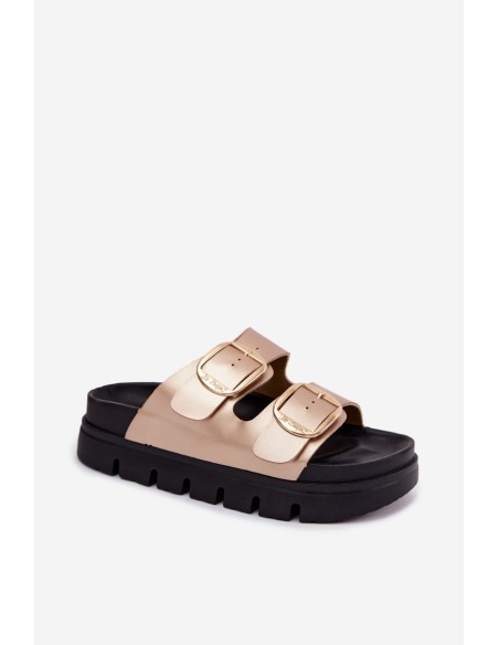 Women's Platform Sandals with Buckles Lee Cooper LCW-26-35-4462L Gold