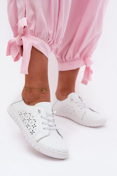 Flaria Perforated Leather Sneakers