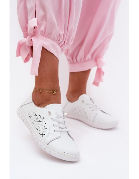 Flaria Perforated Leather Sneakers