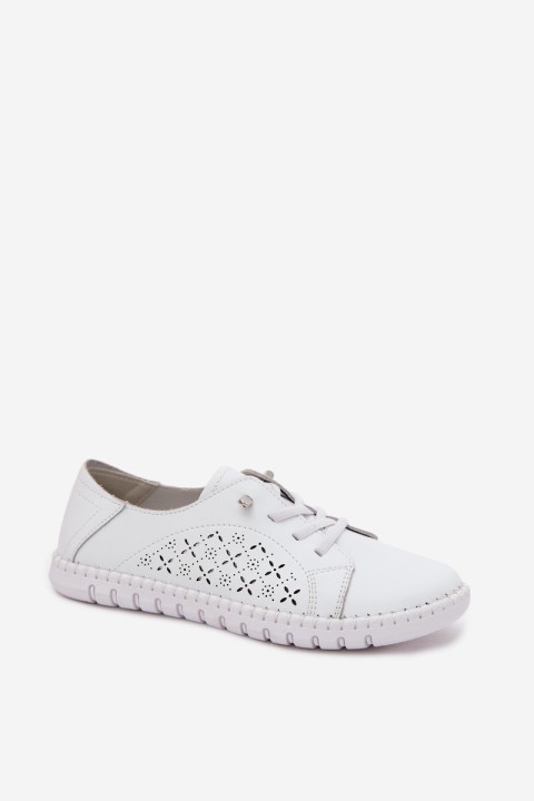 Flaria Perforated Leather Sneakers