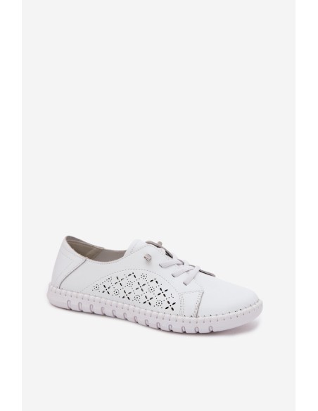 Flaria Perforated Leather Sneakers