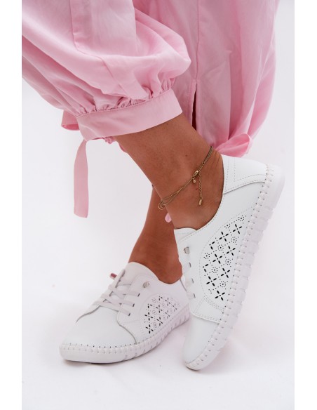 Flaria Perforated Leather Sneakers
