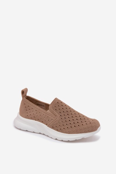 Women's Slip-On Mesh Sneakers Beige Geressa 2