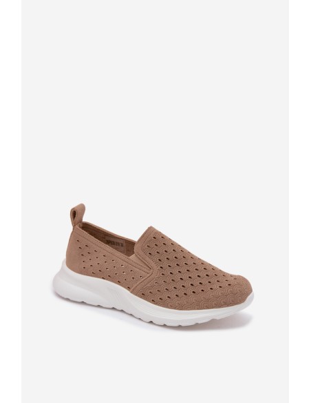 Women's Slip-On Mesh Sneakers Beige Geressa