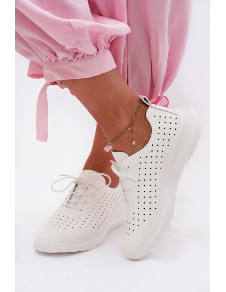 Women's Openwork Sports Sneakers White Heressa