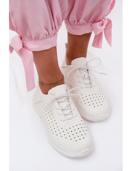 Women's Openwork Sports Sneakers White Heressa