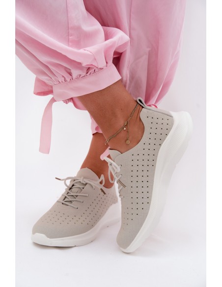 Women's Mesh Sports Sneakers Gray Heressa