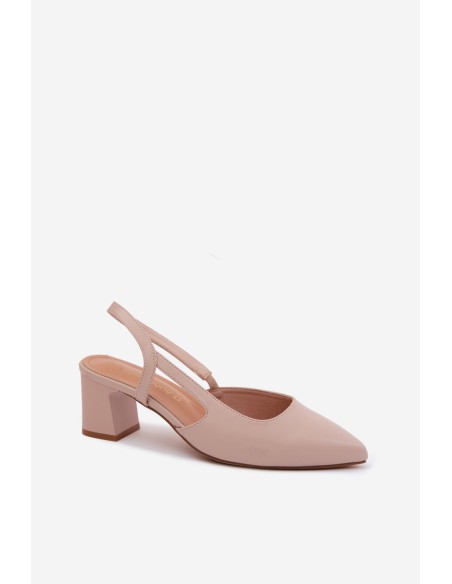 Women's Heeled Sandals Sergio Leone SK472 Cream Pink