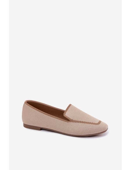 Women's Fabric Flat Beige Moccasins Selisa