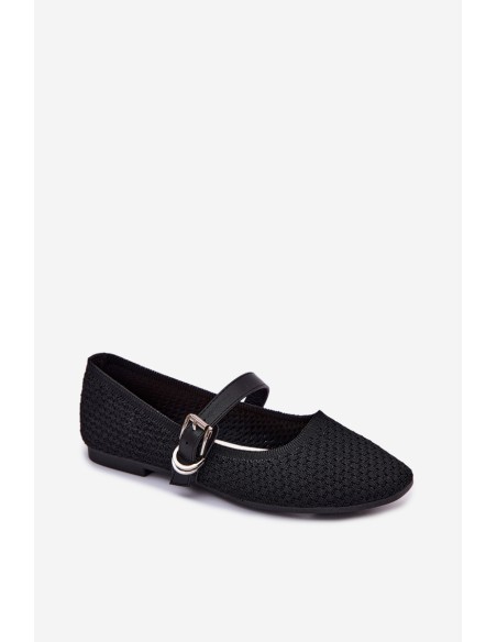 Fabric Ballerinas With Strap And Buckle Jelisa