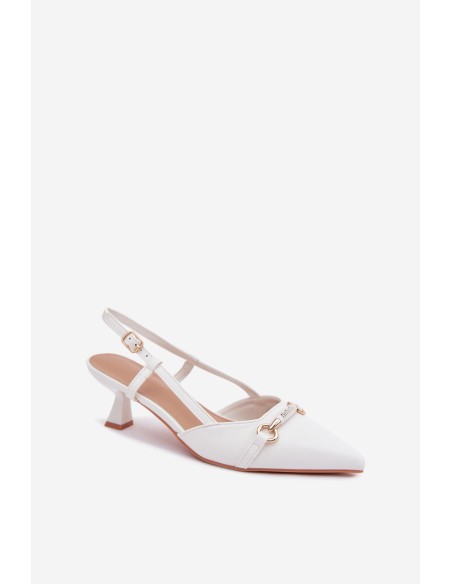 Women's High-Heeled Sandals With Pointed Toes White Felessa