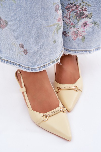 Women's High Heel Sandals With Pointed Toes Yellow Felessa