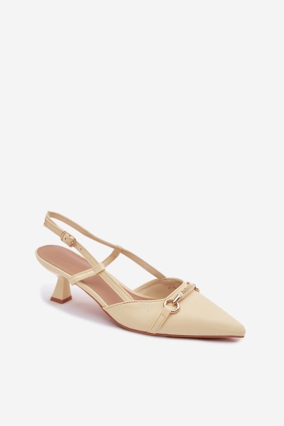 Women's High Heel Sandals With Pointed Toes Yellow Felessa 2