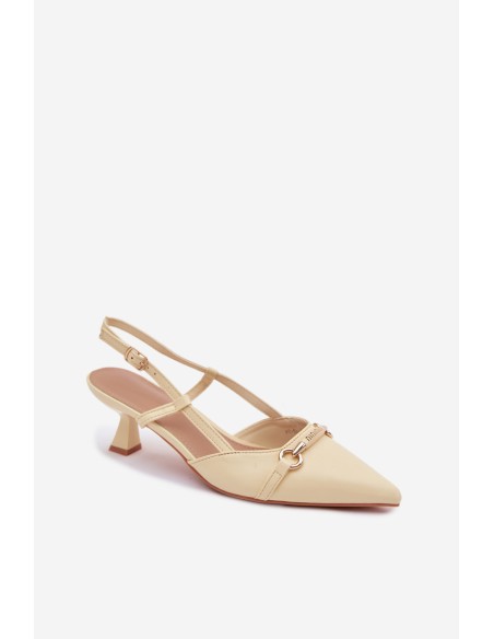 Women's High Heel Sandals With Pointed Toes Yellow Felessa