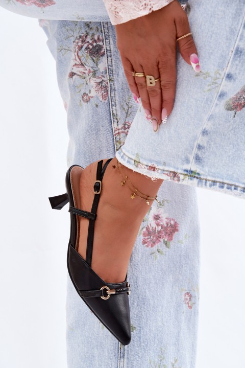 Women's High Heel Sandals With Pointed Toes Black Felessa
