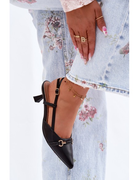 Women's High Heel Sandals With Pointed Toes Black Felessa