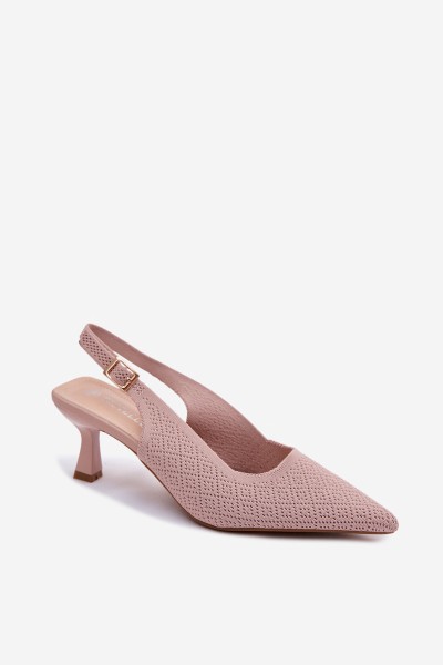 Material Sandals With Heels Dirty Pink Delessa 2