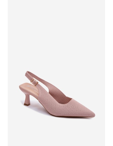 Material Sandals With Heels Dirty Pink Delessa