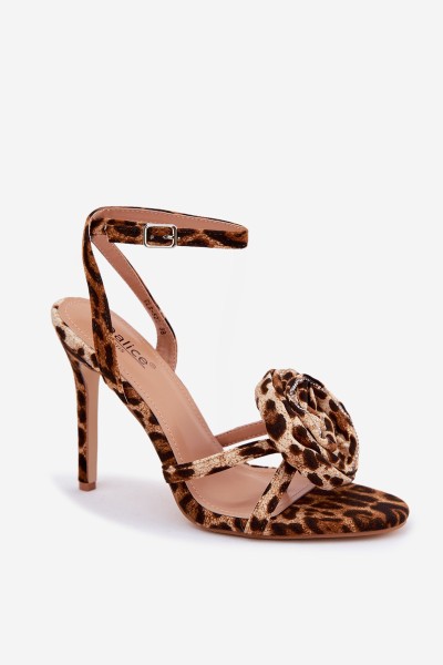 Women's High Heel Sandals With Leopard Print Decoration Geloria 2