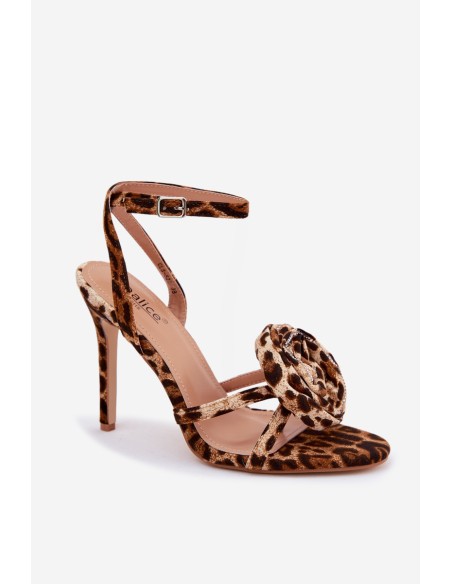 Women's High Heel Sandals With Leopard Print Decoration Geloria