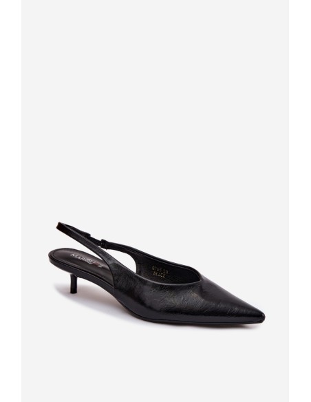 Patent Women's Faux Leather Heeled Sandals Black Averelle