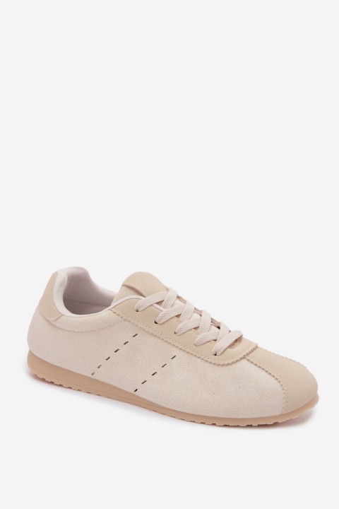 Women's Sneakers Made of Eco Suede Low Light Beige Melvelin