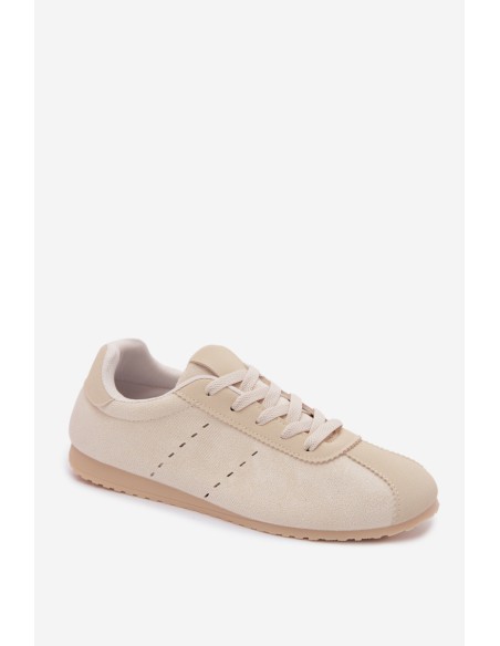 Women's Sneakers Made of Eco Suede Low Light Beige Melvelin