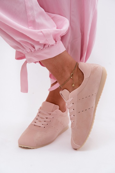 Women's Eco Suede Low Pink Sneakers Melvelin