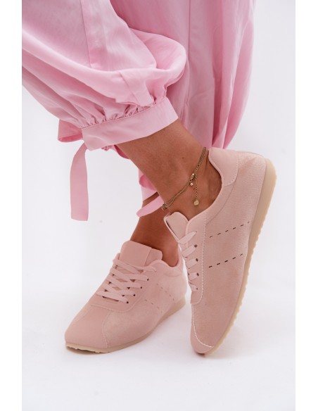 Women's Eco Suede Low Pink Sneakers Melvelin