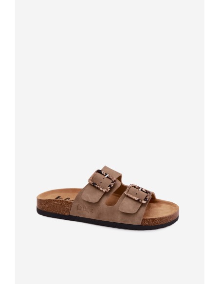 Women's Khaki Slides With Clips Lee Cooper LCW-26-35-4451L