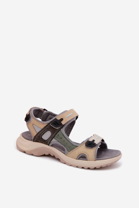 Leather Women's Sporty Style Gray Morenia Sandals