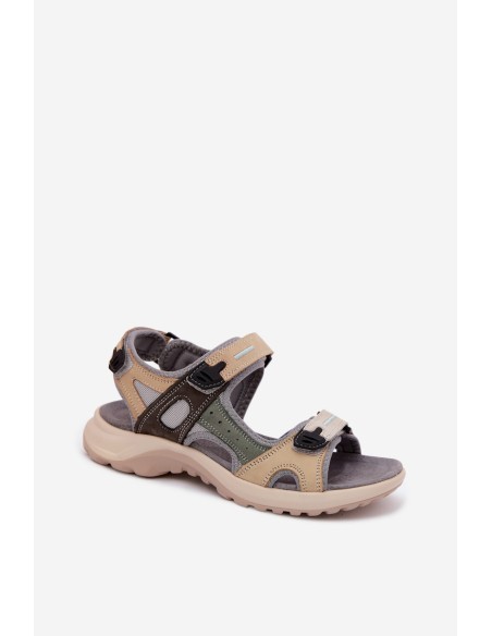 Leather Women's Sporty Style Gray Morenia Sandals