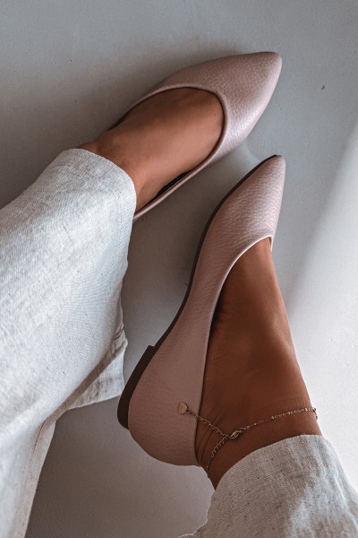 Pink Eco Leather Ballerinas Nelisa 2
