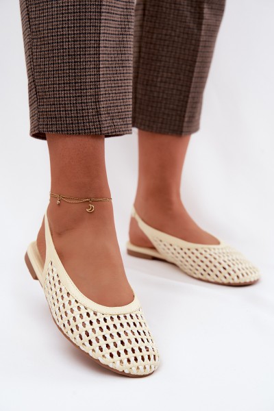 Women's Woven Yellow Sandals Selviora