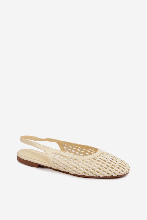 Women's Woven Yellow Sandals Selviora