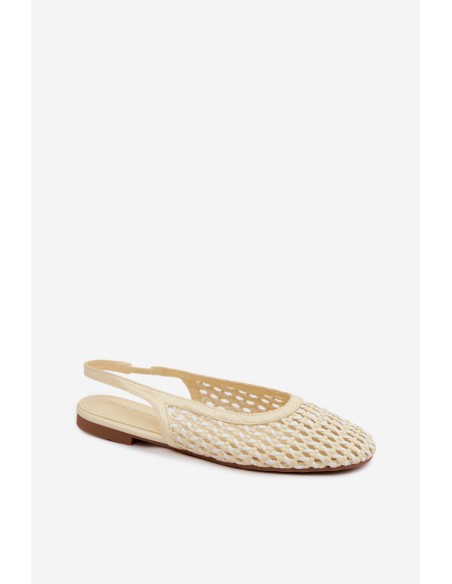 Women's Woven Yellow Sandals Selviora
