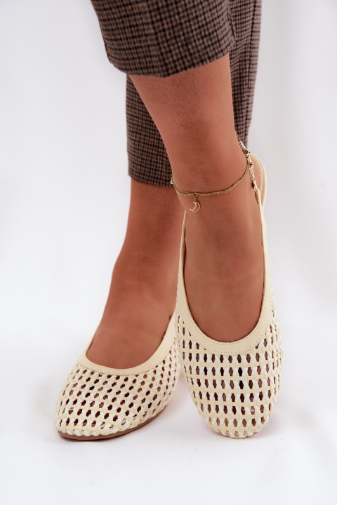 Women's Woven Yellow Sandals Selviora