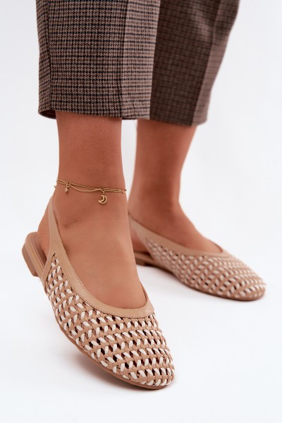 Women's Woven Pattern Sandals Camel Selviora