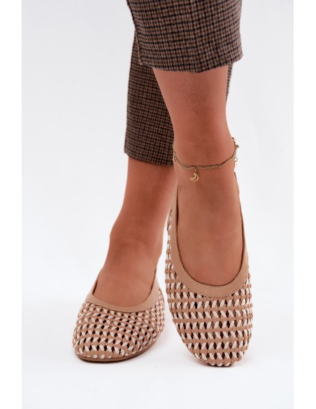 Women's Woven Pattern Sandals Camel Selviora