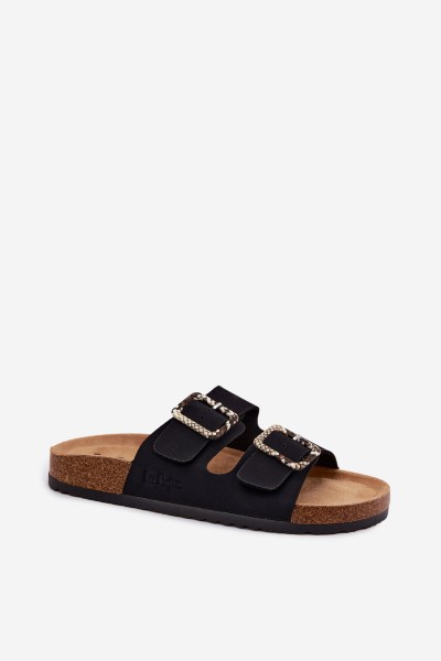 Women's Black Slides With Straps Lee Cooper LCW-26-35-4450L 2