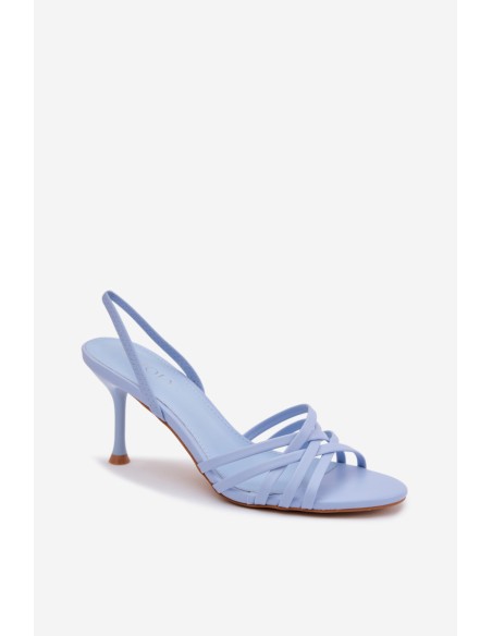 Women's High Heel Sandals With Straps Blue Velivelle