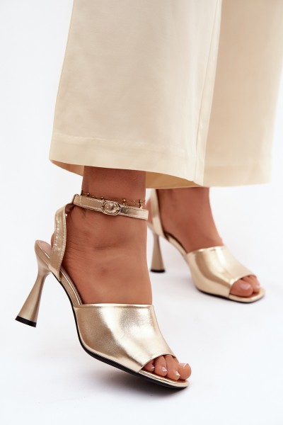 Women's High Heel Sandals Vinceza 62297 Gold