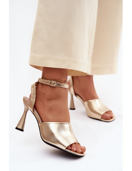 Women's High Heel Sandals Vinceza 62297 Gold