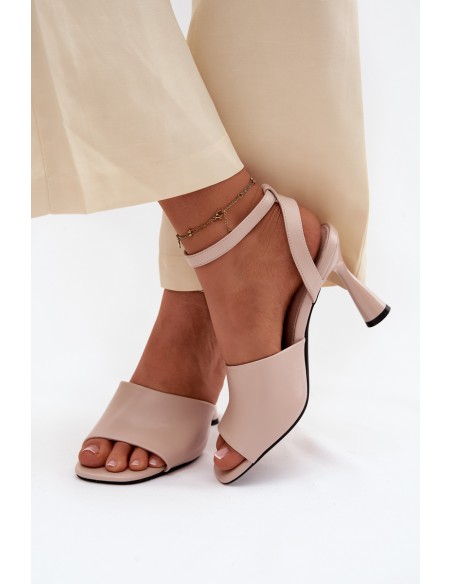 Women's High Heel Sandals Vinceza 62297 Beige