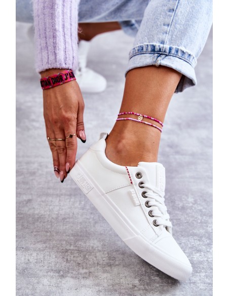 Women's Low Leather Sneakers Big Star KK274005 White