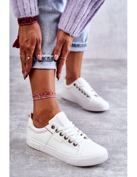 Women's Low Leather Sneakers Big Star KK274005 White