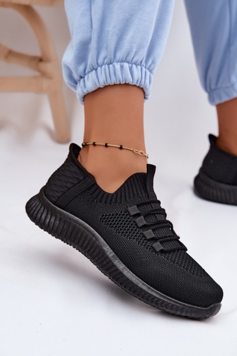 Women's Material Slip-On Sports Shoes Black Olive